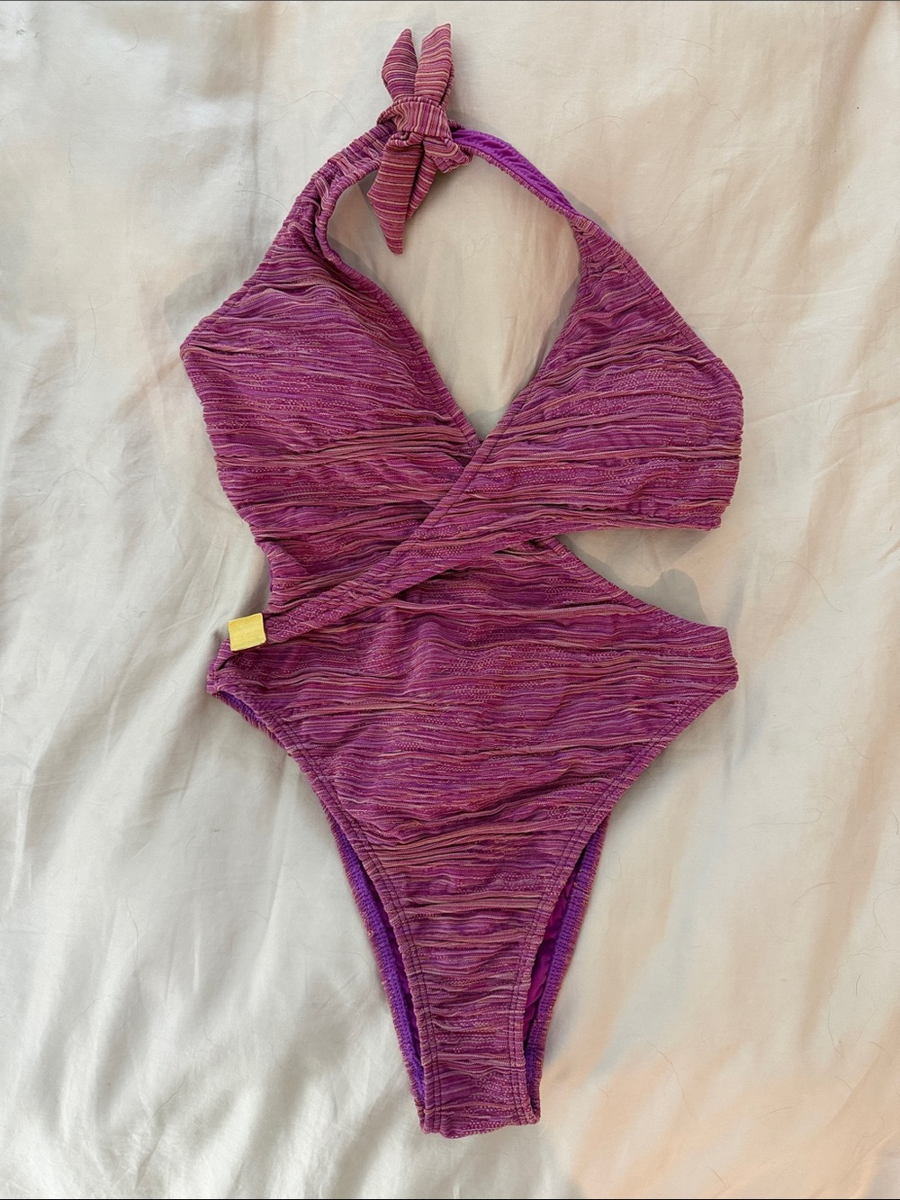 Vix Paula Hermanny- Spencer Lola - Pink/Purple One-Piece Swimsuit - MEDIUM - NWT